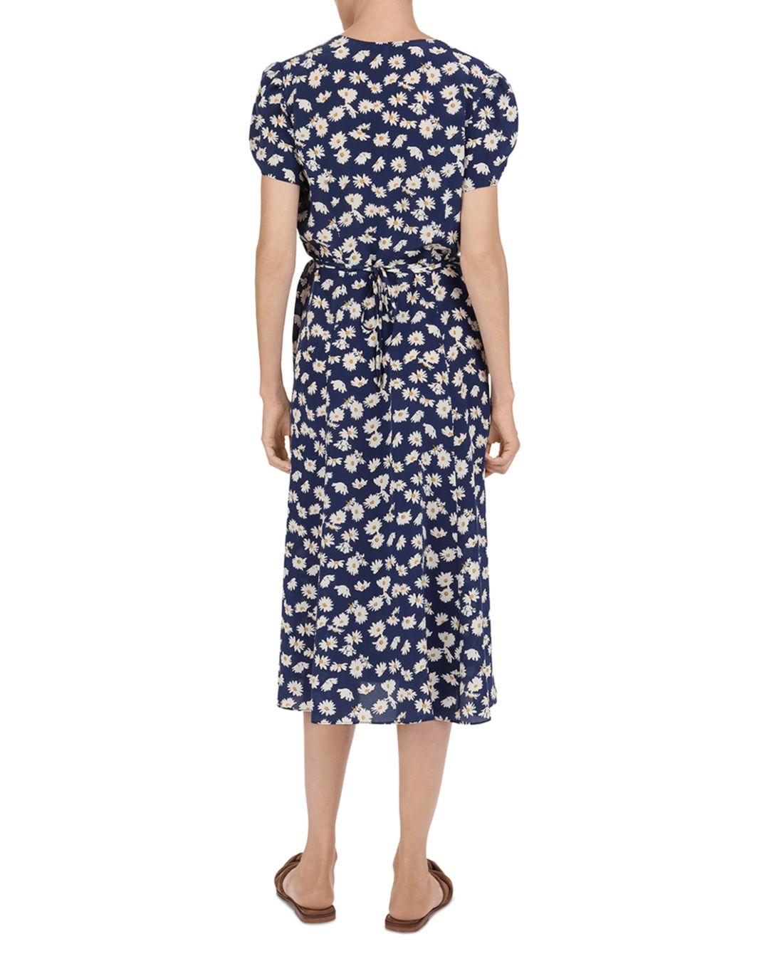 Gerard Darel Giorgia Daisy - Print Wrap Dress in Blue | Lyst