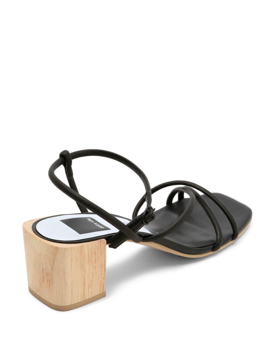 dolce vita women's zayla wooden block heel sandals