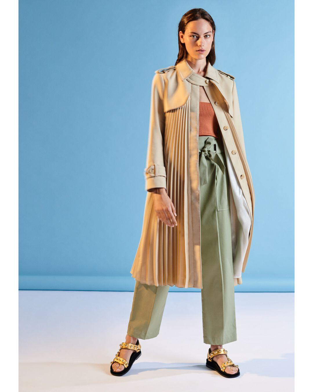 Sale > sandro pleated trench > in stock