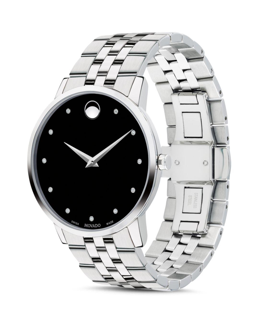 movado museum classic silver