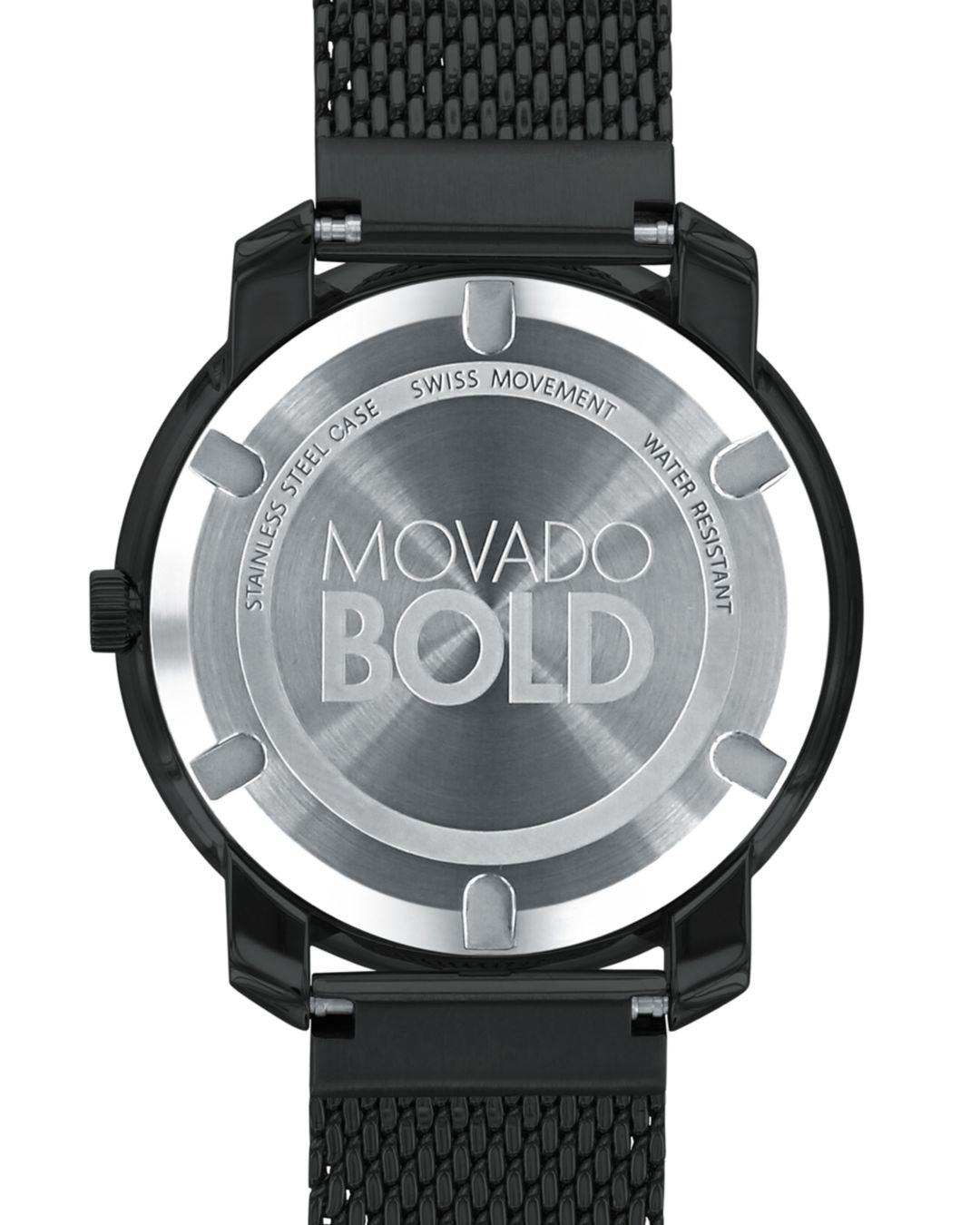 movado bold watch black