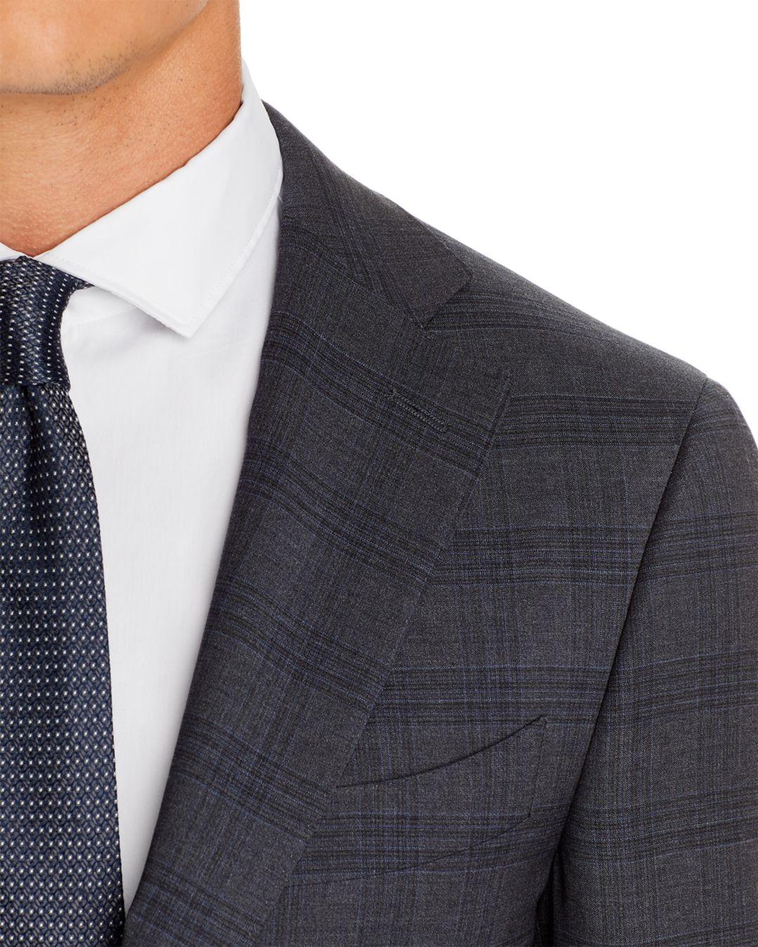 Canali Capri Tonal Plaid Slim Fit Suit in Gray for Men | Lyst