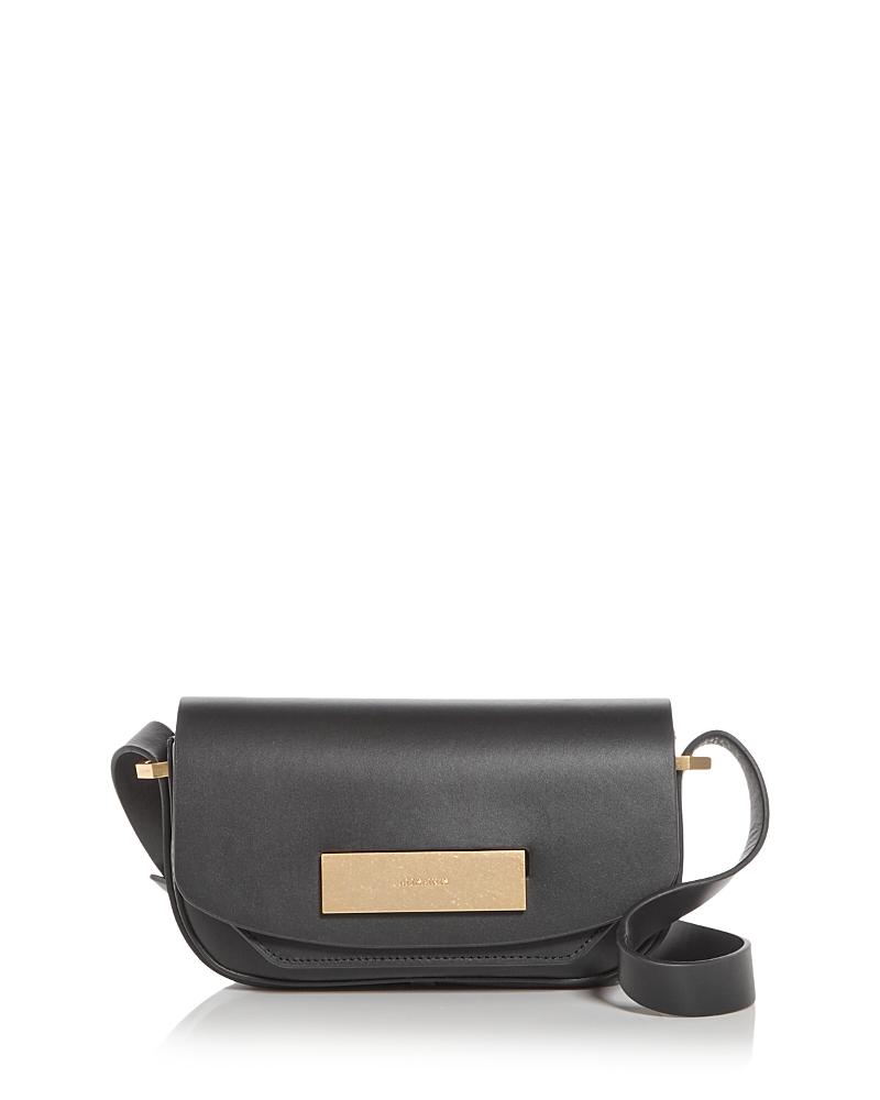 AllSaints Etta Leather Satchel Crossbody Bag in Gray | Lyst