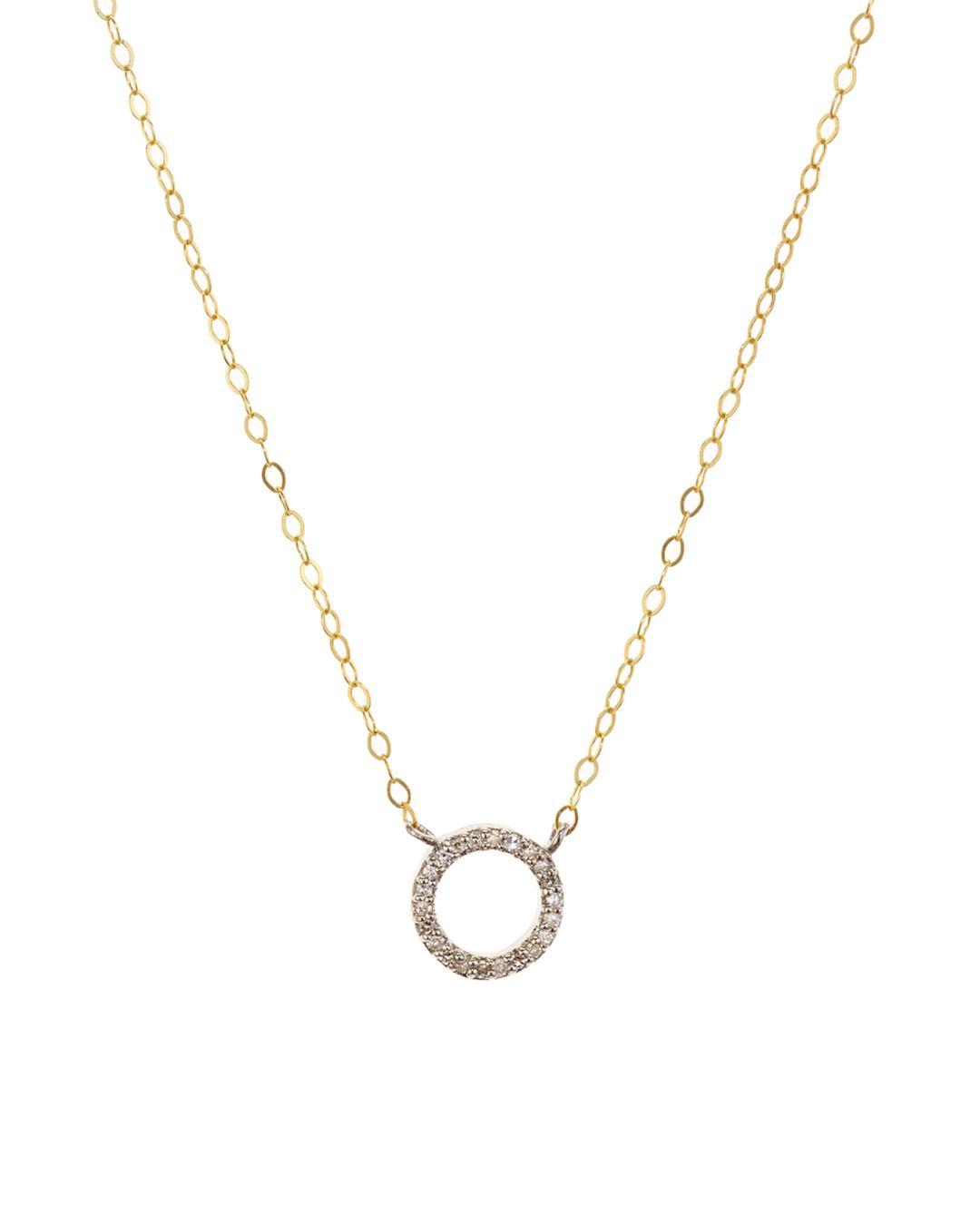 Bloomingdale's Marc & Marcella Diamond Open Circle Pendant Necklace In Gold - Plated Sterling 