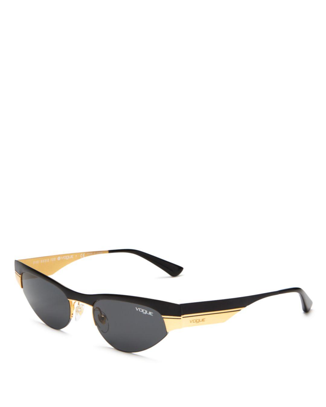 Vogue Eyewear Gigi Hadid For Vogue Vo4105s Black & Gold Sunglasses - Lyst