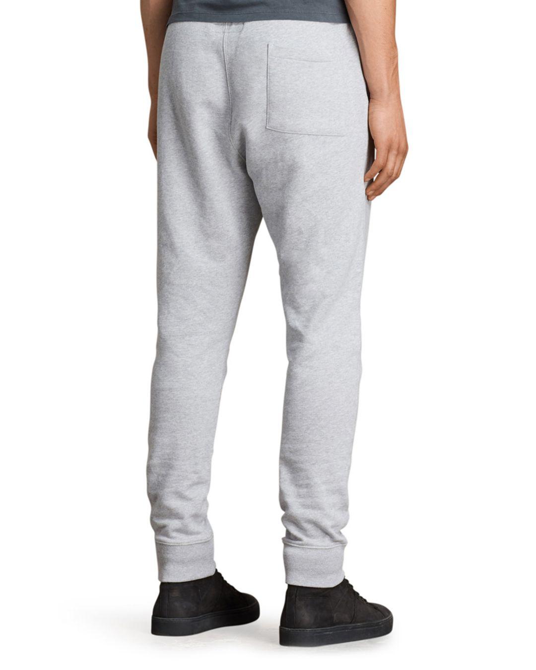 AllSaints Cotton Raven Sweatpants in Gray Marl (Gray) for Men - Lyst