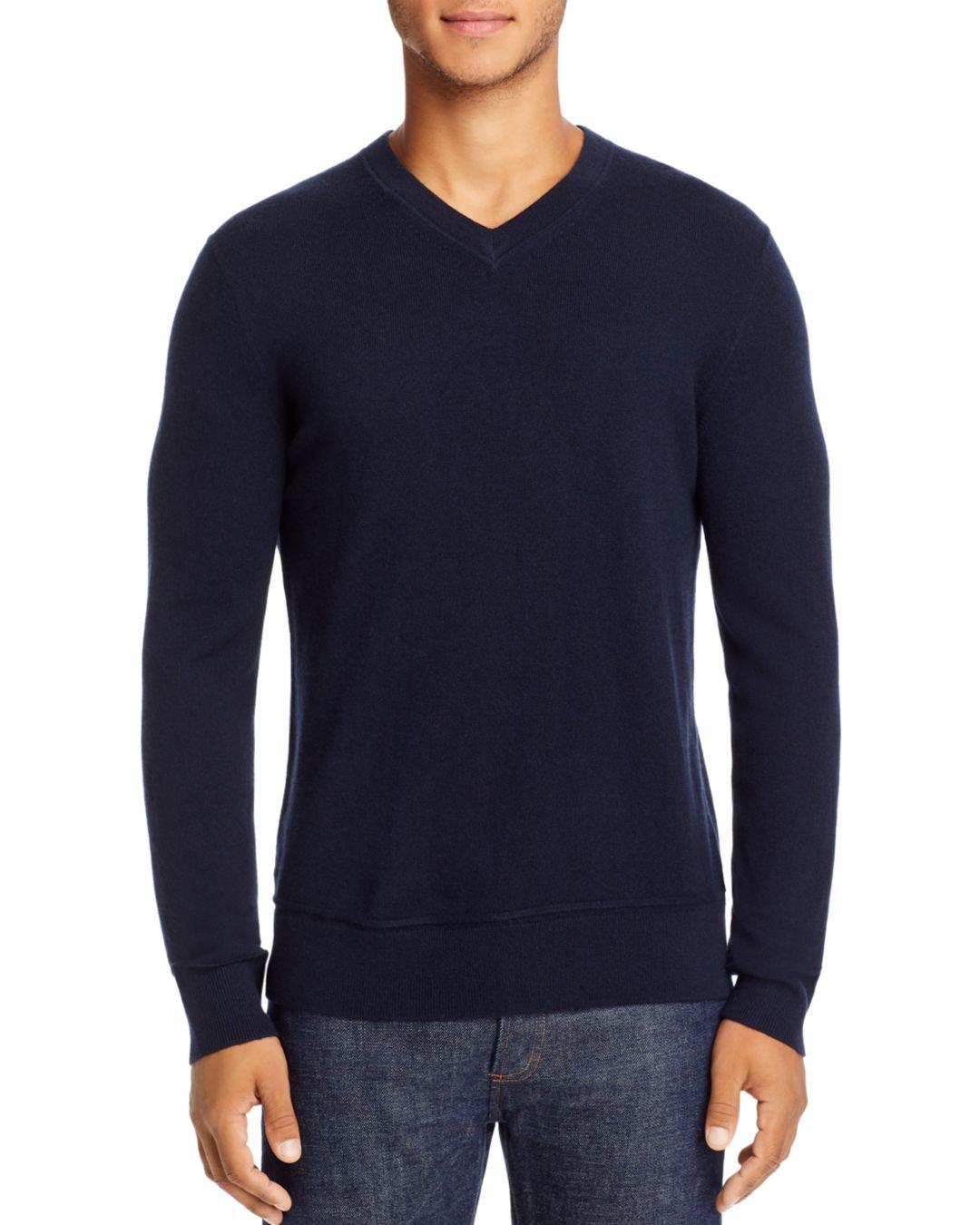 Theory Hilles Cashmere V - Neck Sweater in Blue for Men - Lyst