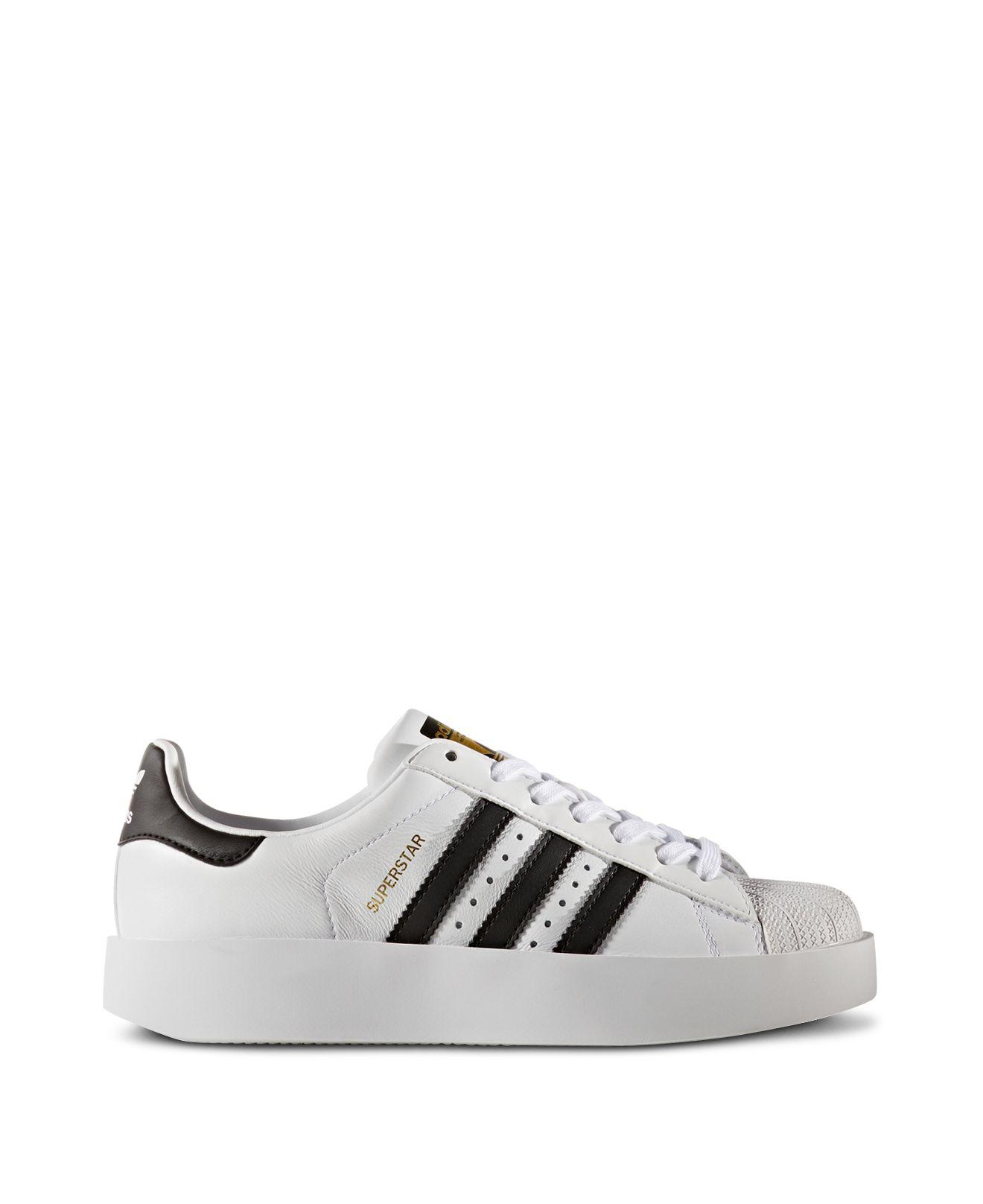 adidas Women's Superstar Bold Platform Lace Up Sneakers in White/Black  (White) | Lyst