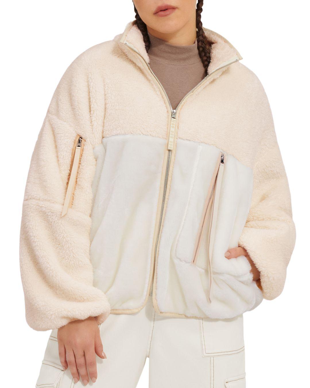 UGG Cotton Marlene Sherpa Jacket in Cream (Natural) Lyst