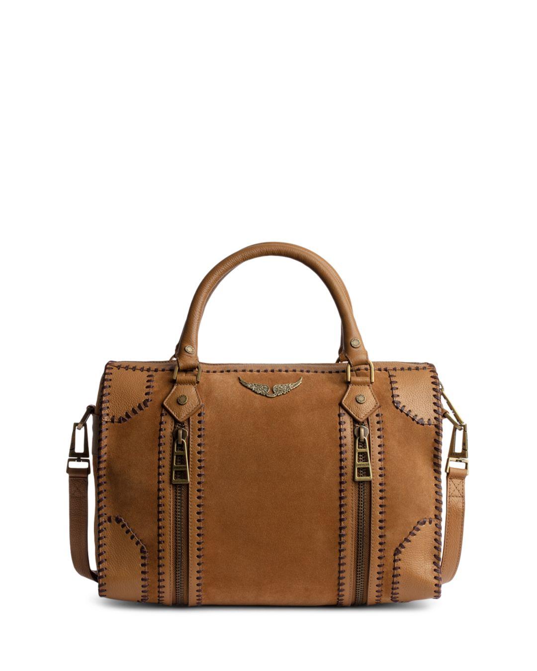 Zadig & Voltaire Sunny Medium Leather Bag in Brown | Lyst