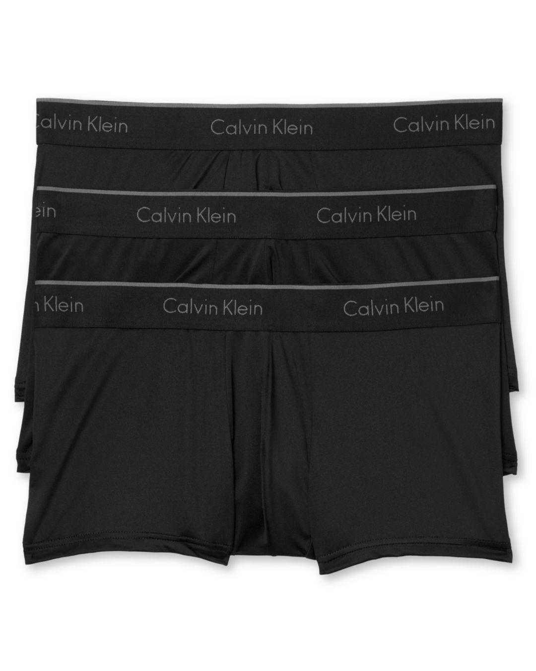 Calvin Klein Nb1289 Microfiber Stretch Low Rise Trunks in Black for Men |  Lyst
