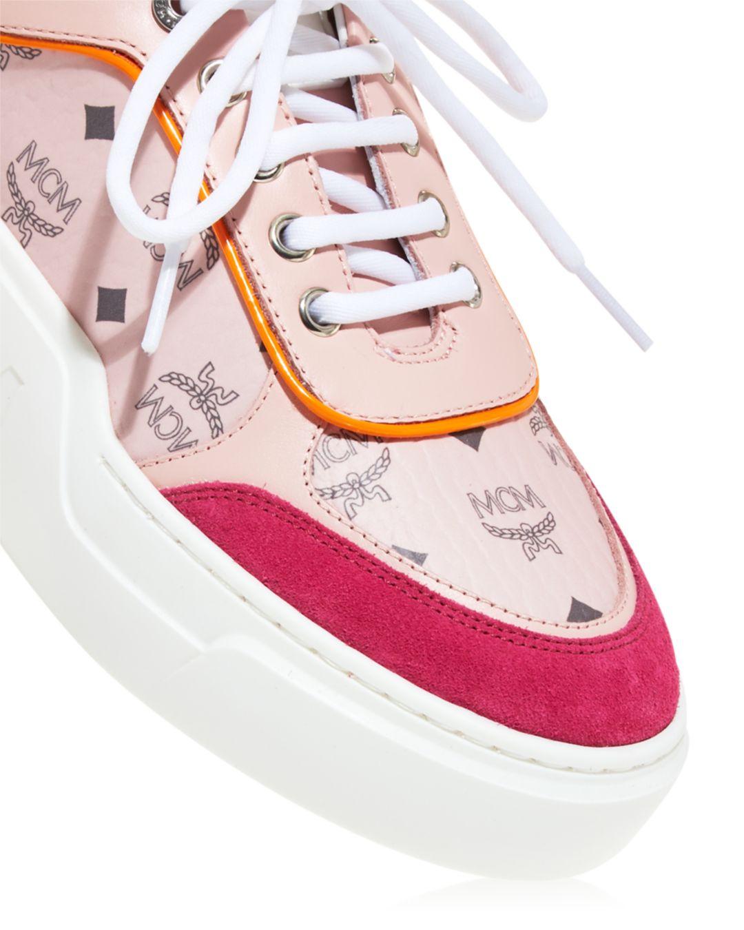 mcm platform sneakers