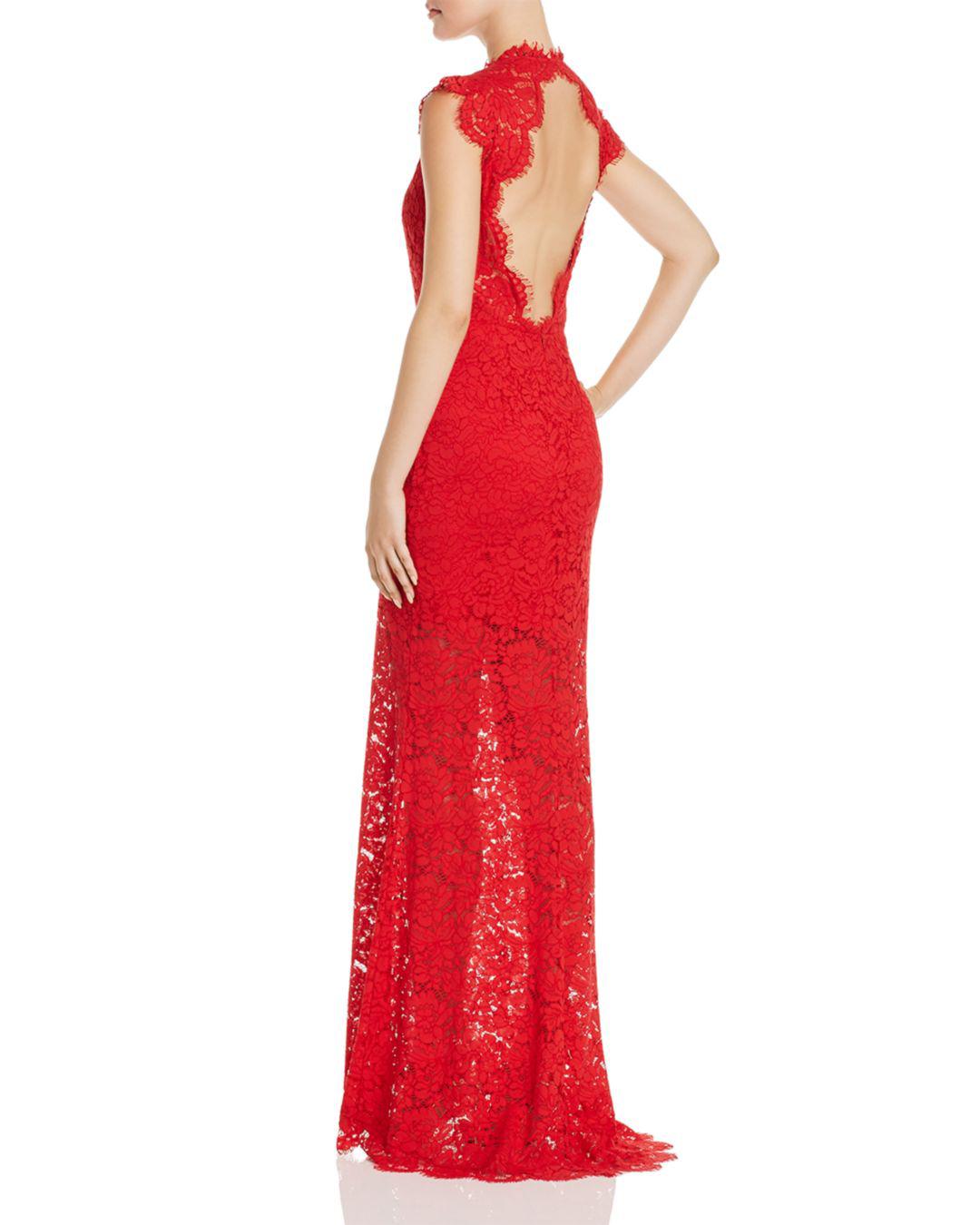 open back lace gown