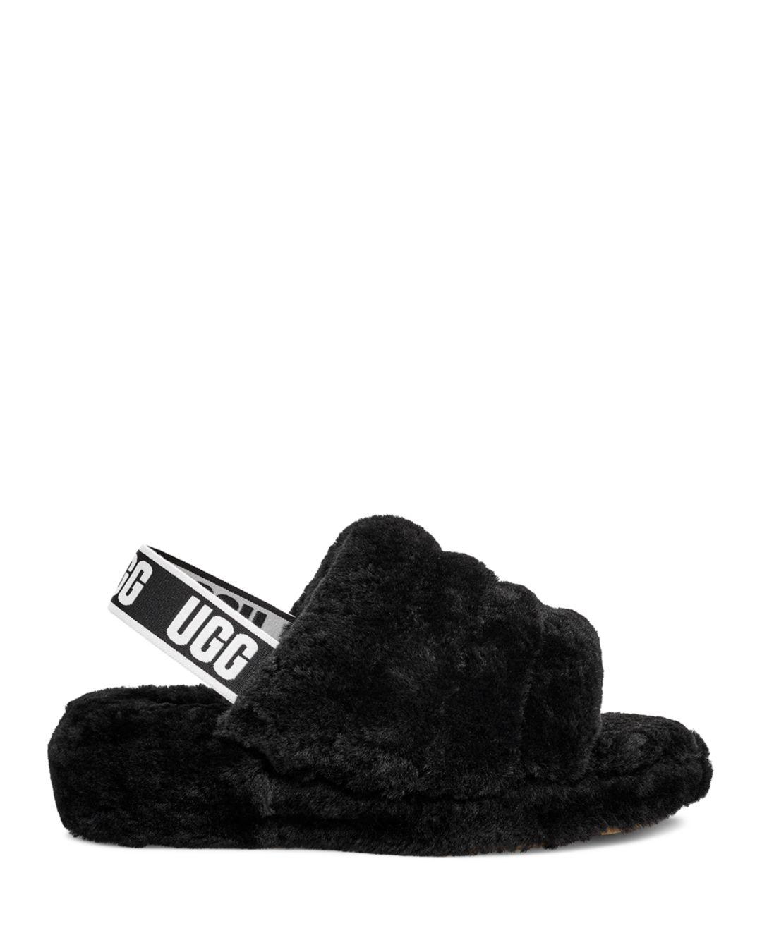 black ugg slides size 5