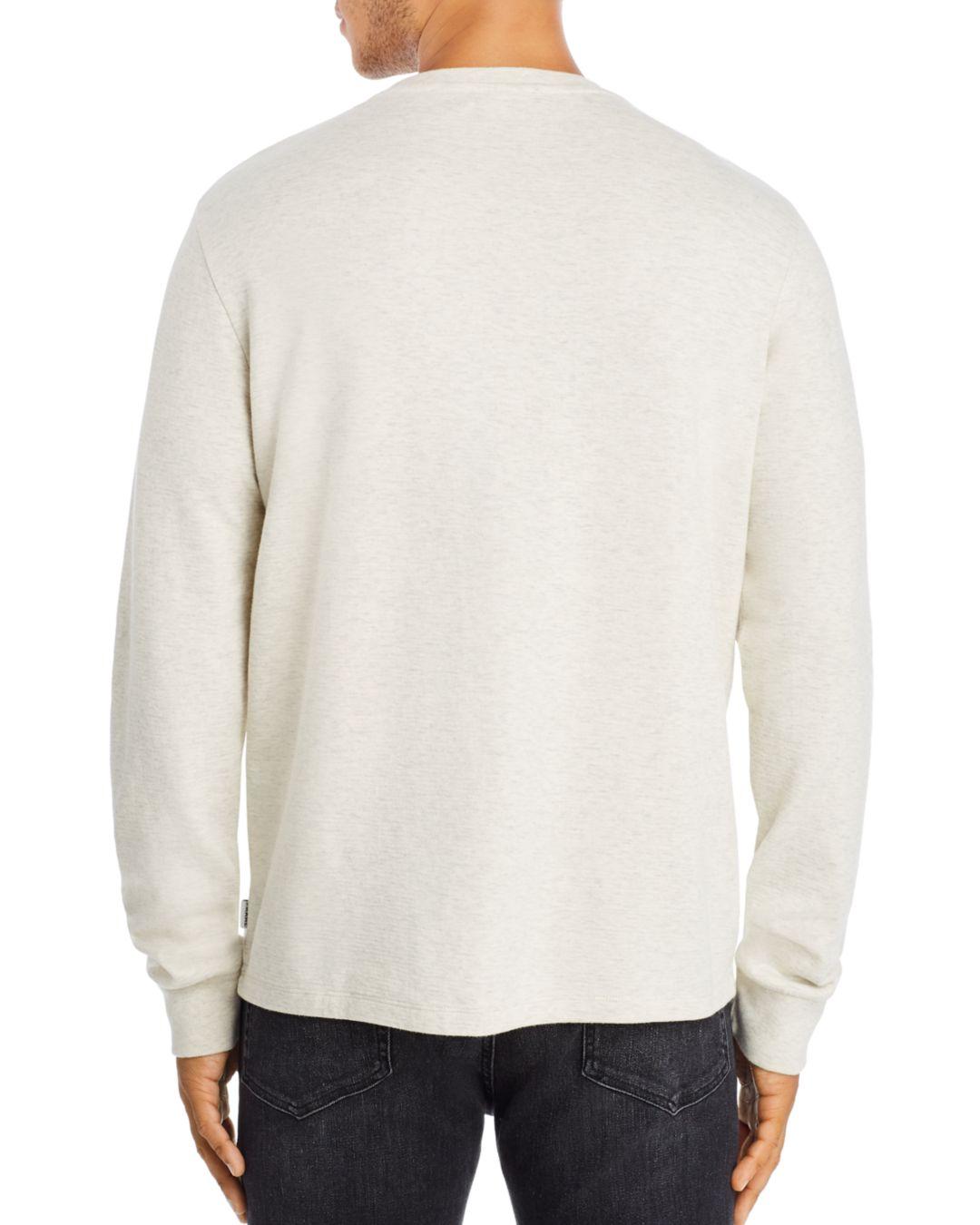 FRAME Cotton Crewneck Sweatshirt in Oatmeal Heather (White) for Men Lyst
