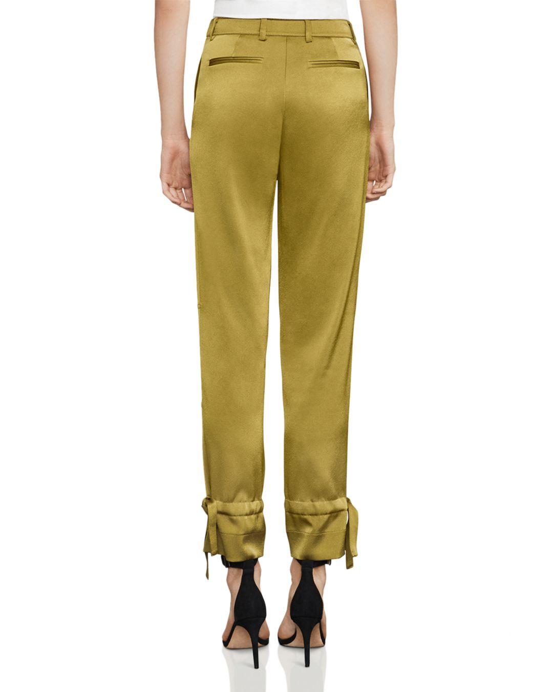 BCBGMAXAZRIA Womens James Woven Cargo Pants with Tie Detials