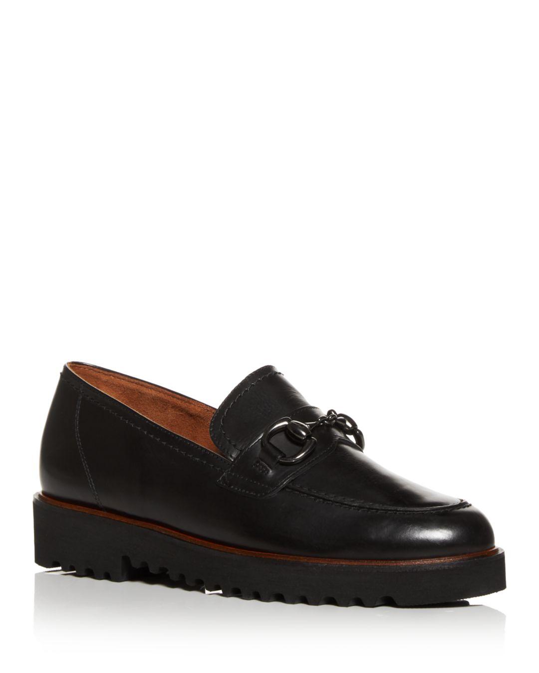 Paul Green Leather Eleanor Loafers in Black Leather (Black) - Lyst