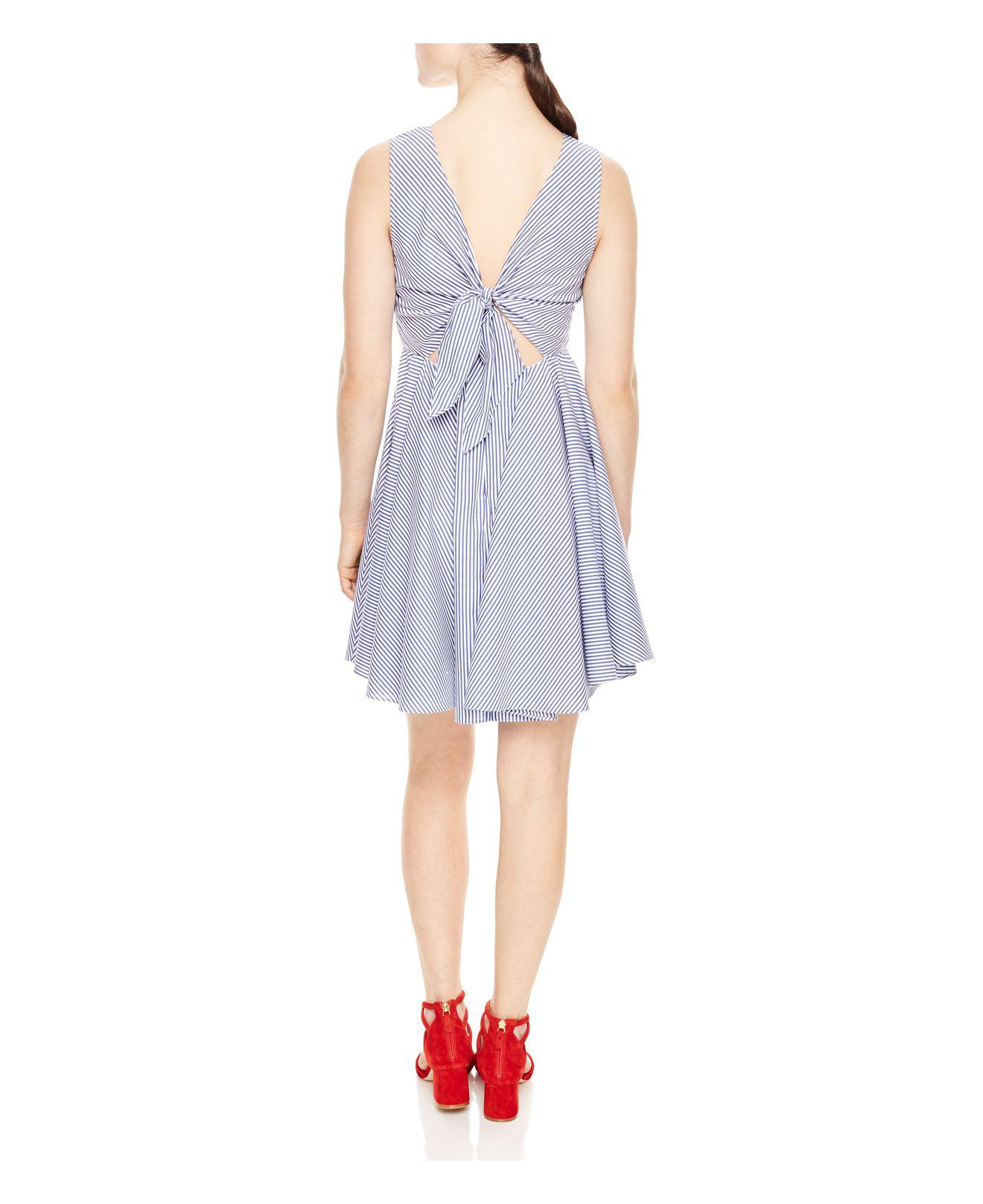 Sandro Touquet Striped Dress in Blue - Lyst