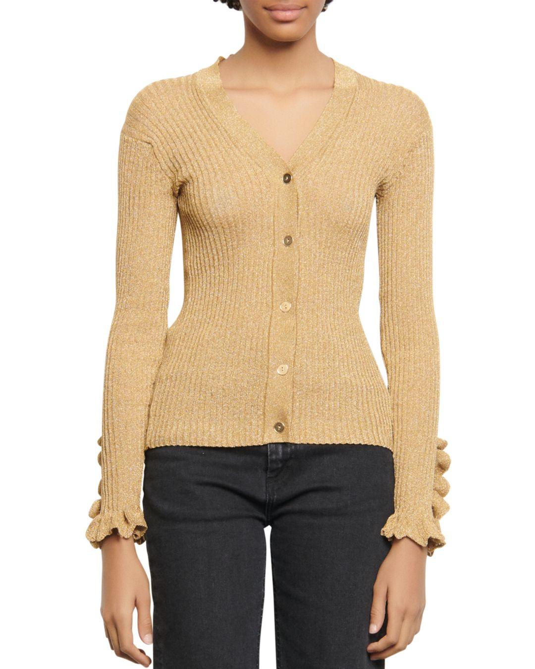 metallic cardigan