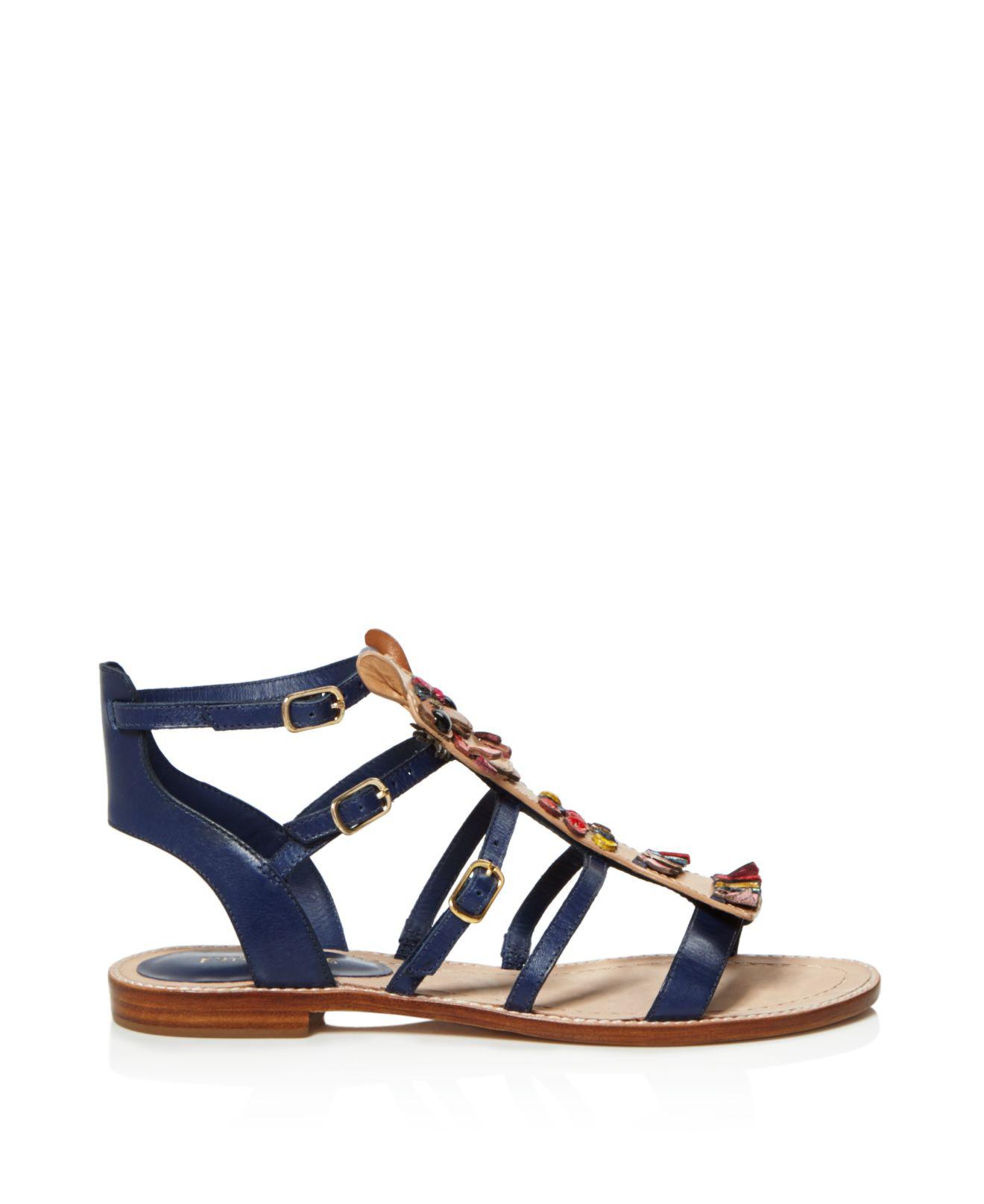 Kate Spade Sahara Strappy Sandals in Blue - Lyst