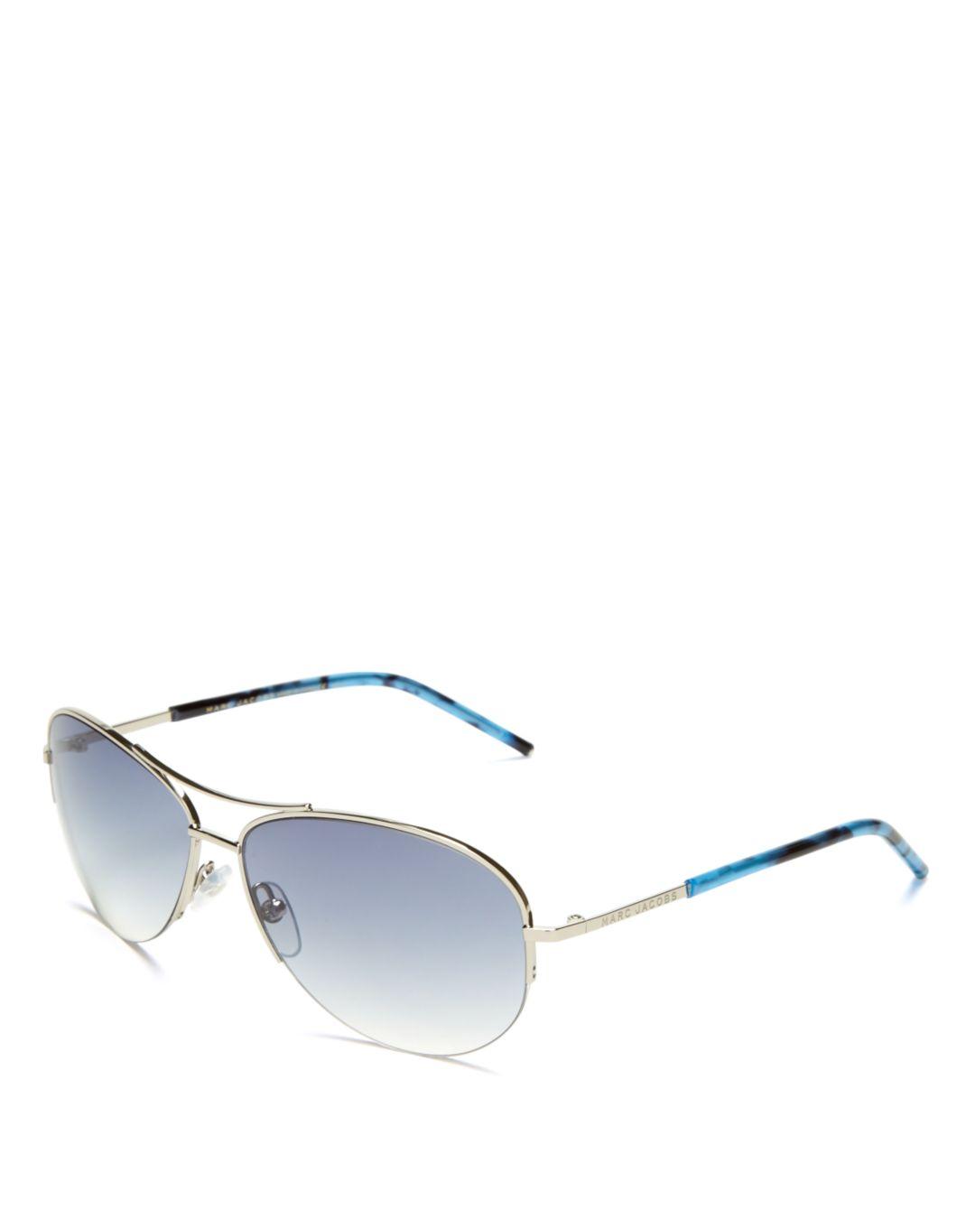 Marc Jacobs Women's Rimless Aviator Sunglasses in Gray | Lyst