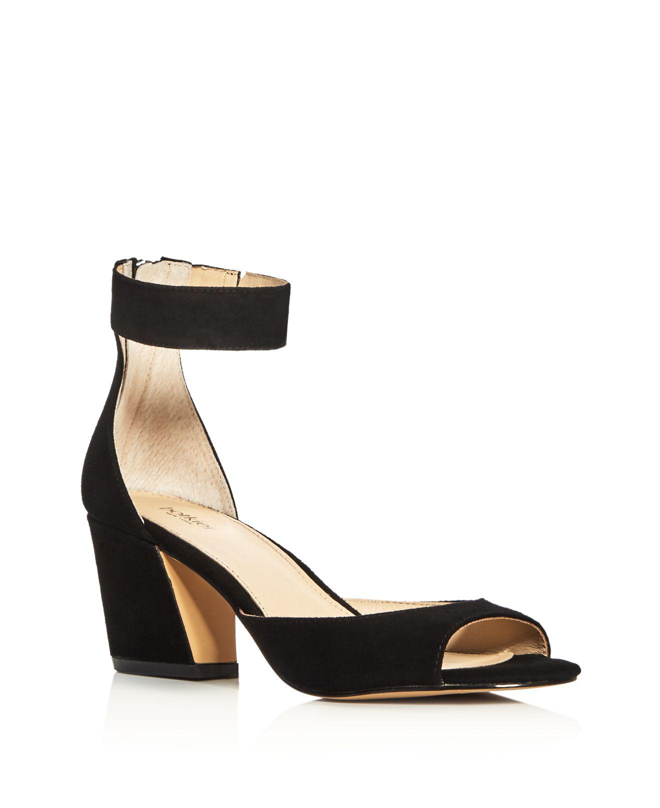 Botkier Pilar Ankle Strap Block Heel Sandals in Black - Lyst