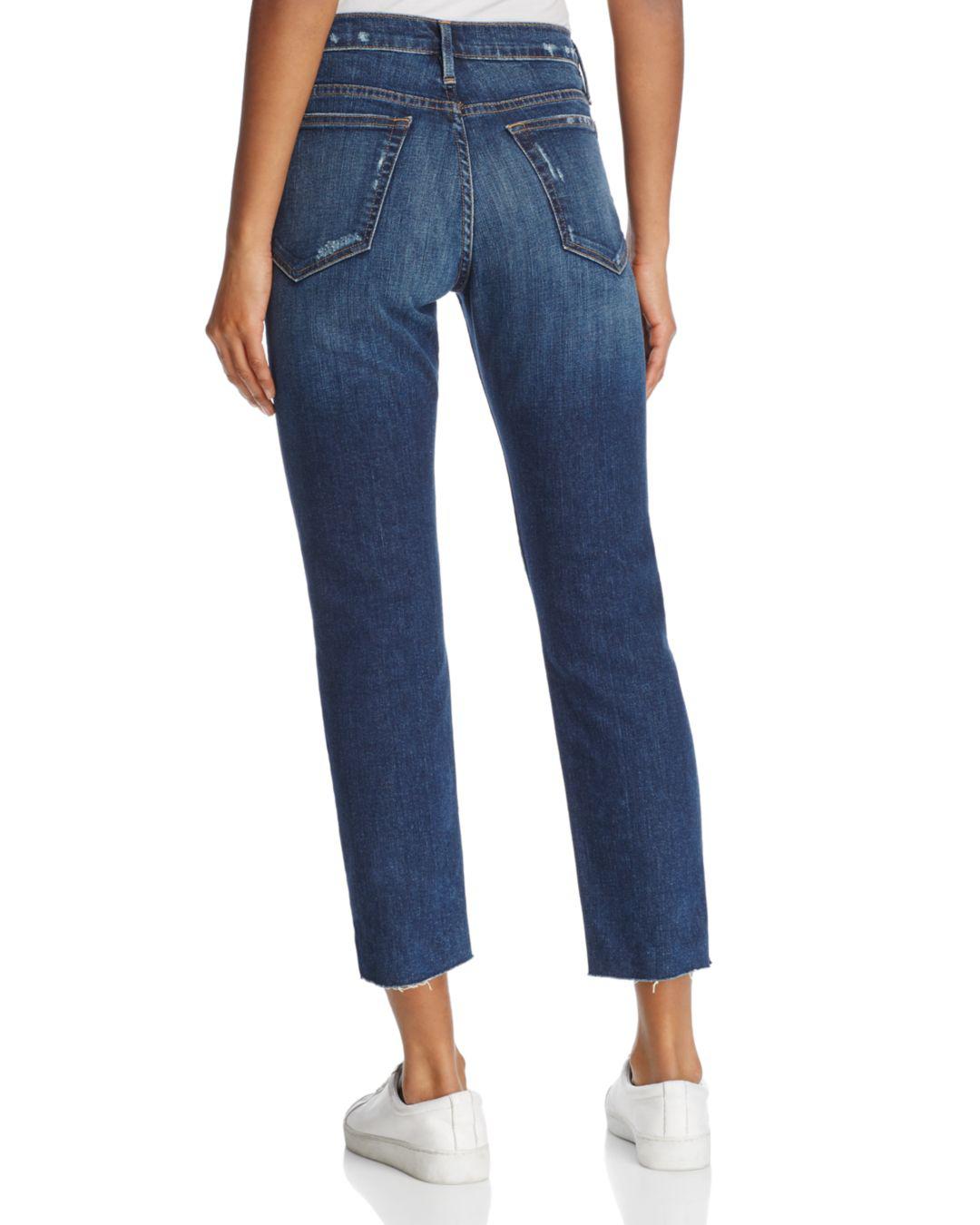 FRAME Denim Le Boy Jeans In Burnett in Blue - Lyst