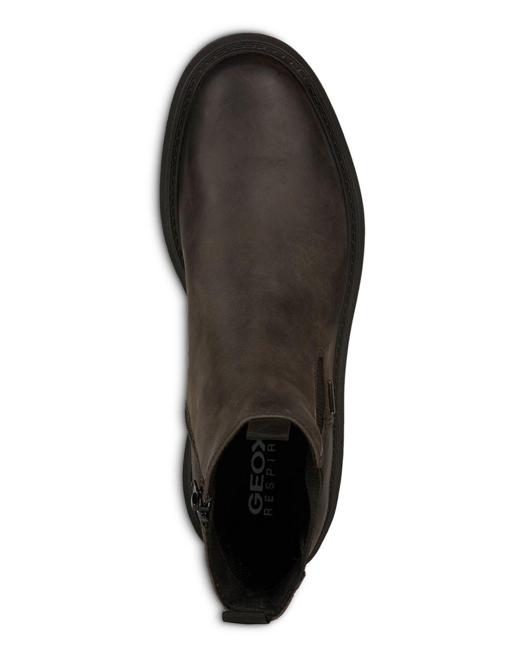 Geox Faloria Abx Waterproof Side Zip Chelsea Boots in Black for Men | Lyst