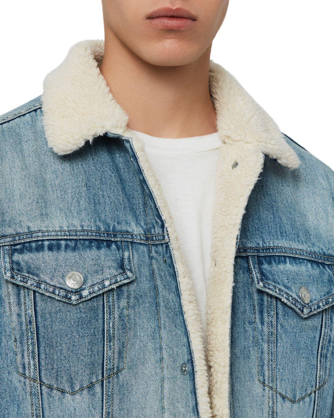 sheepskin denim jacket