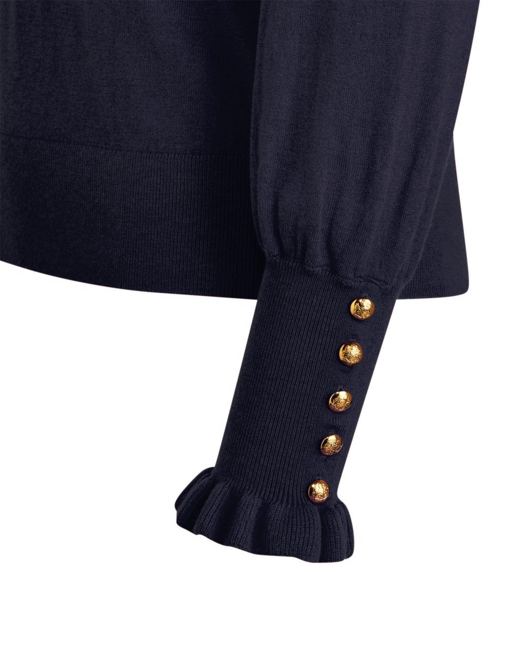 ralph lauren button cuff sweater