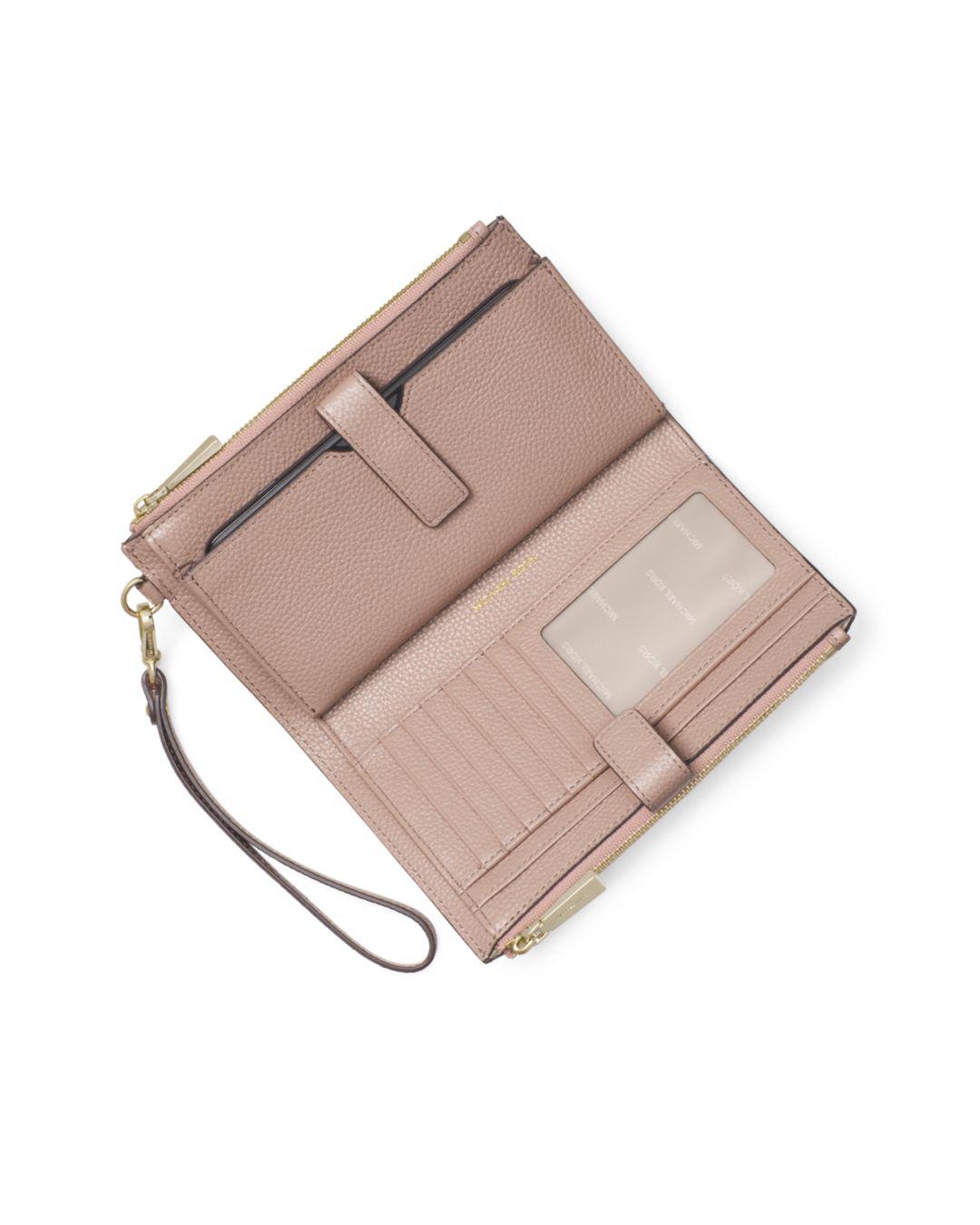 fawn michael kors wallet