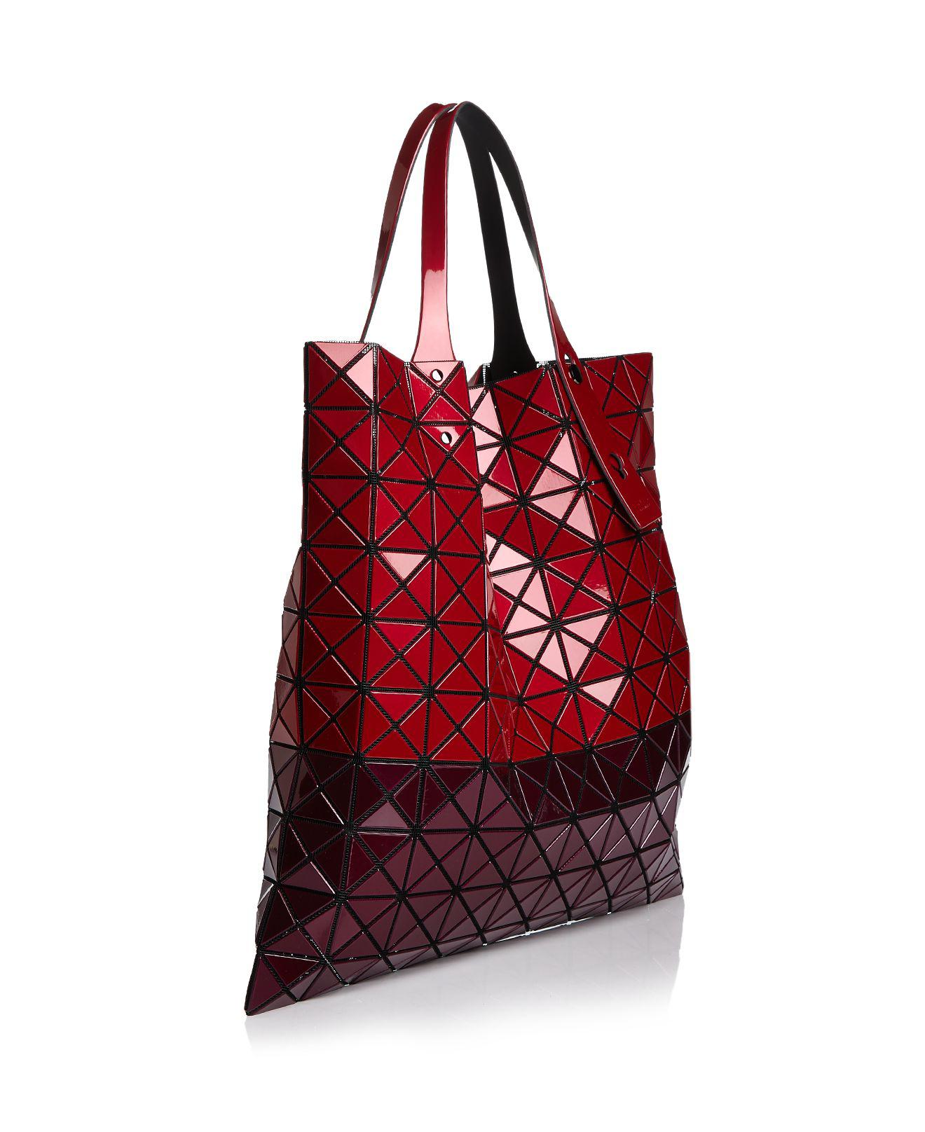 Issey Miyake Bao Bao Prism Metallic Color Block Tote in Red - Lyst