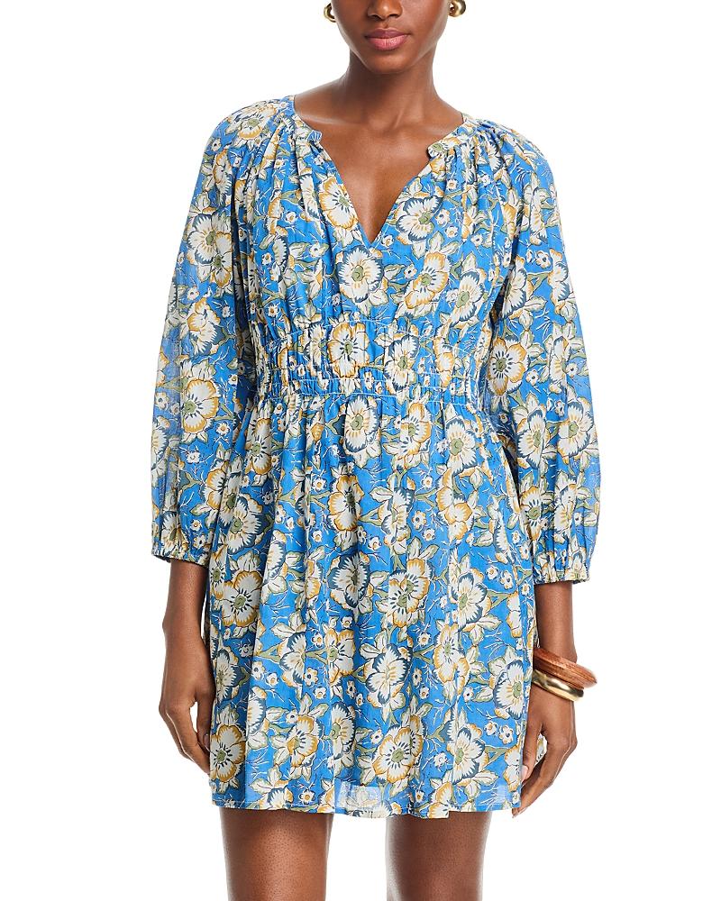 Velvet By Graham & Spencer Sandrine Blouson Sleeve Boho Dress in Blue | Lyst