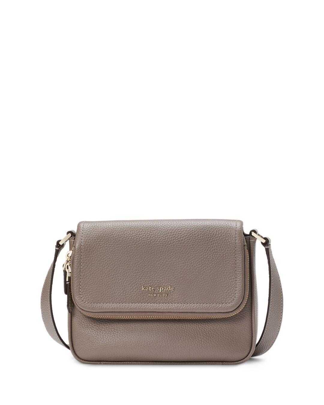 Kate Spade Run Around Pebbled Leather Crossbody in Gray Lyst