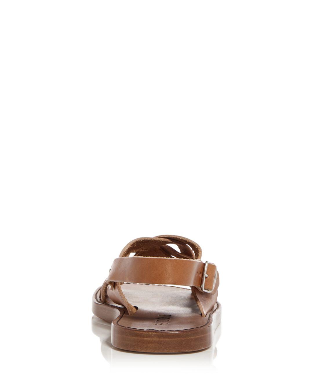 RE/DONE 90s Slingback Fisherman Sandals in Brown | Lyst