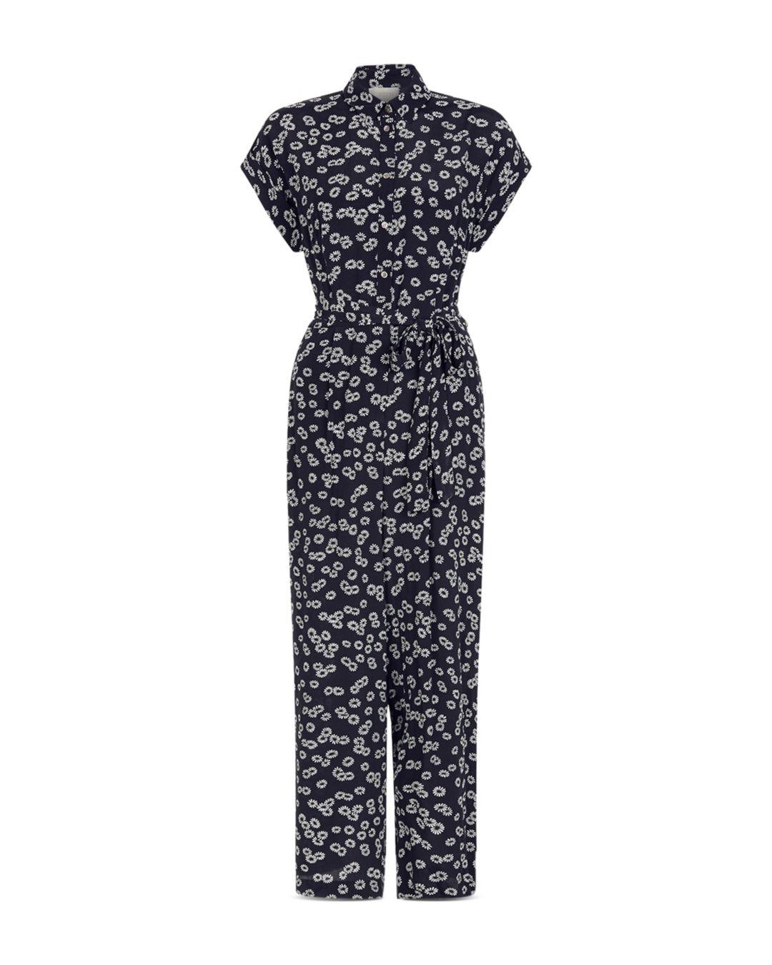 Hobbs Synthetic Navy 'inez' Jumpsuit in Navy/White (Blue) - Lyst