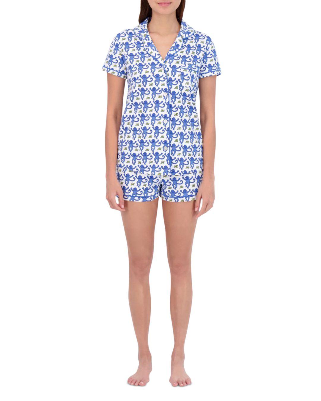 Roberta Roller Rabbit Monkey Polo Pajama Set in Blue | Lyst