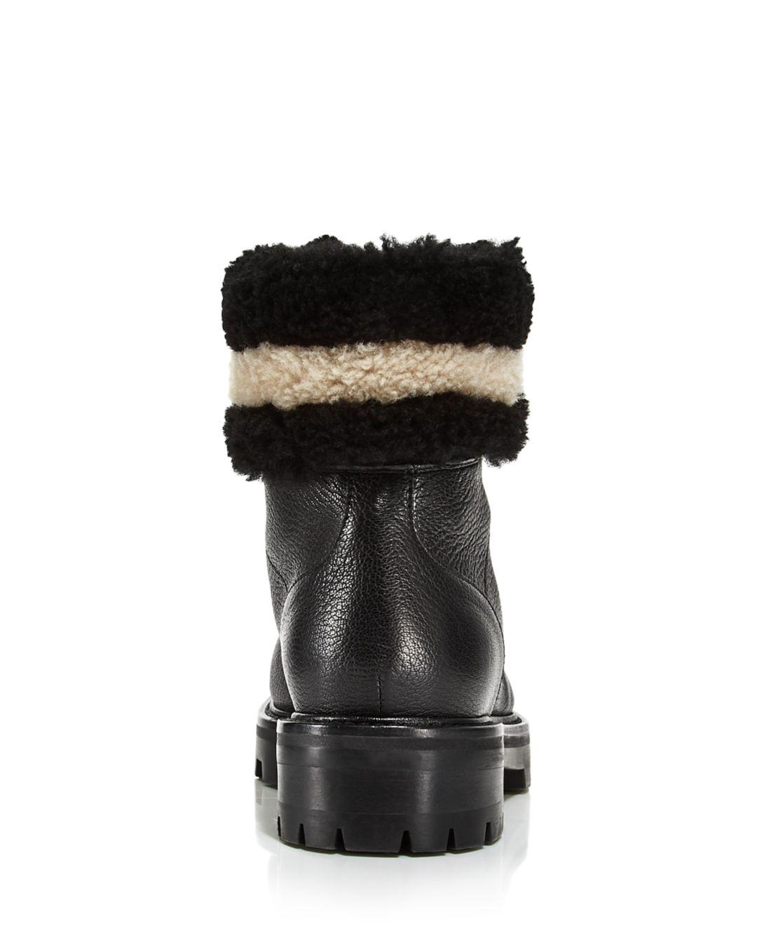 jimmy choo eshe flat shearling