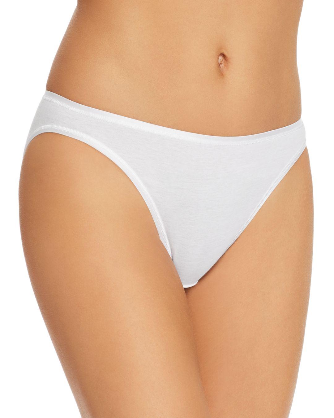 Hanro Cotton Seamless High Cut Briefs in White Lyst