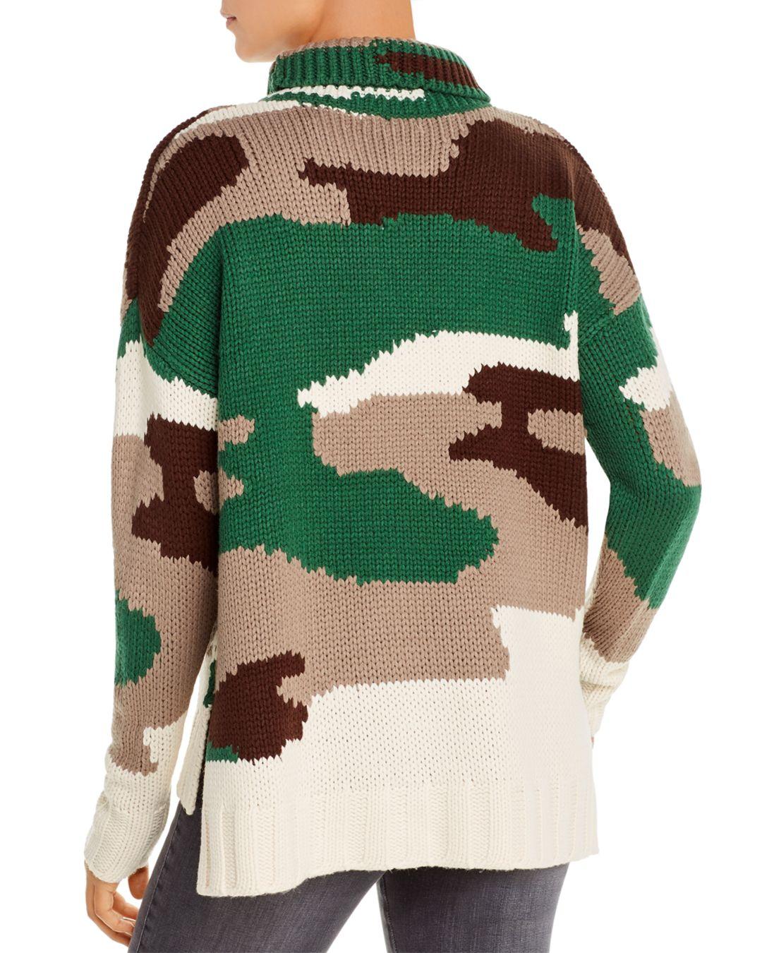 tahari camo sweater