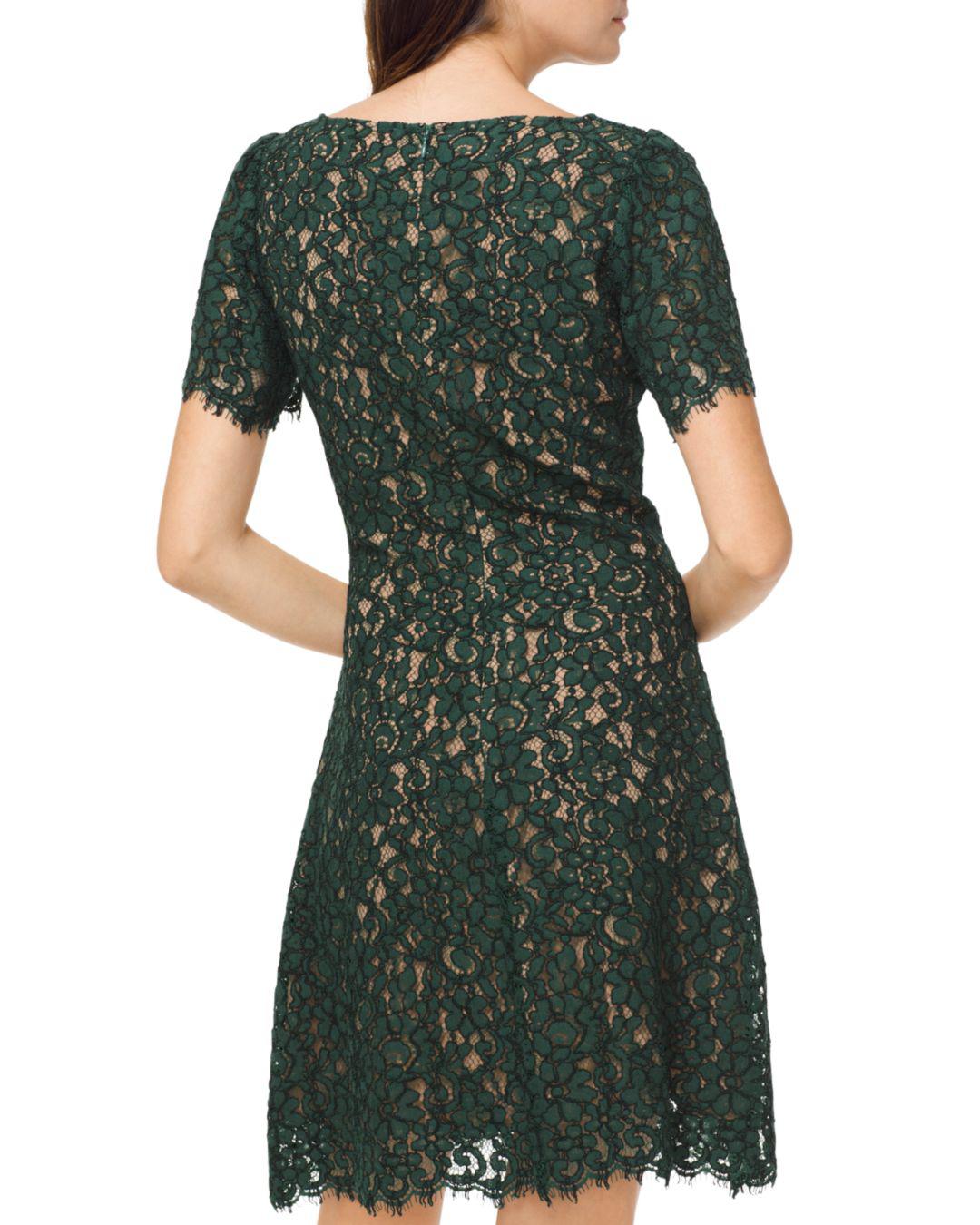 Michael Kors Corded Lace Dress in Dark Emerald (Green) - Lyst