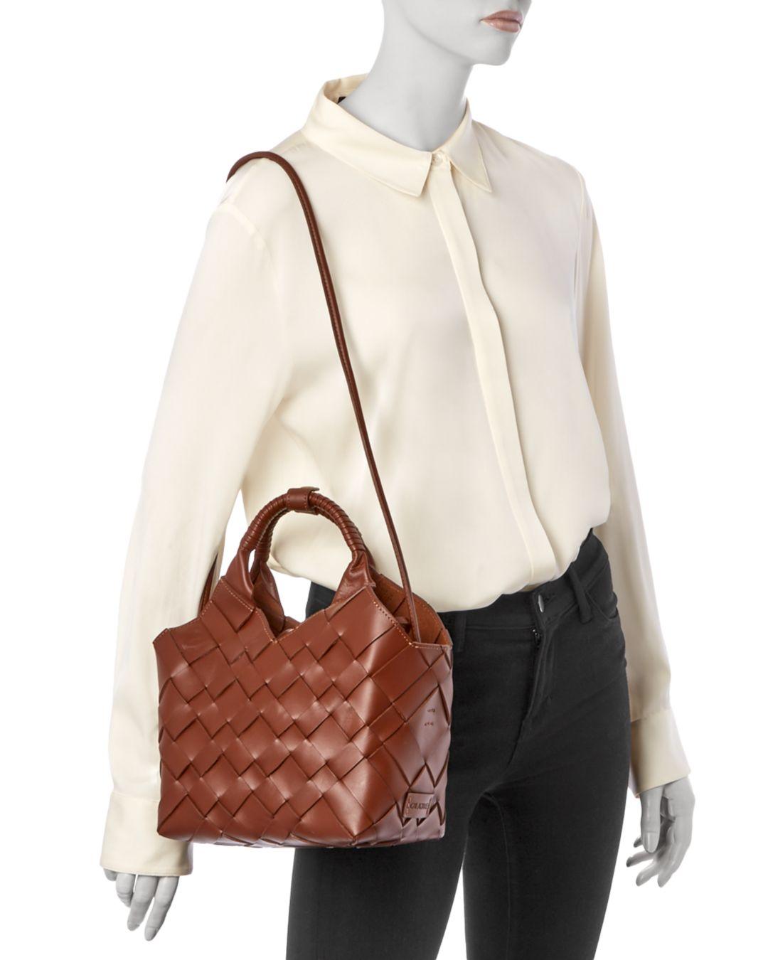 Cala & Jade Misu Medium Woven Leather Shoulder Bag in Brown | Lyst