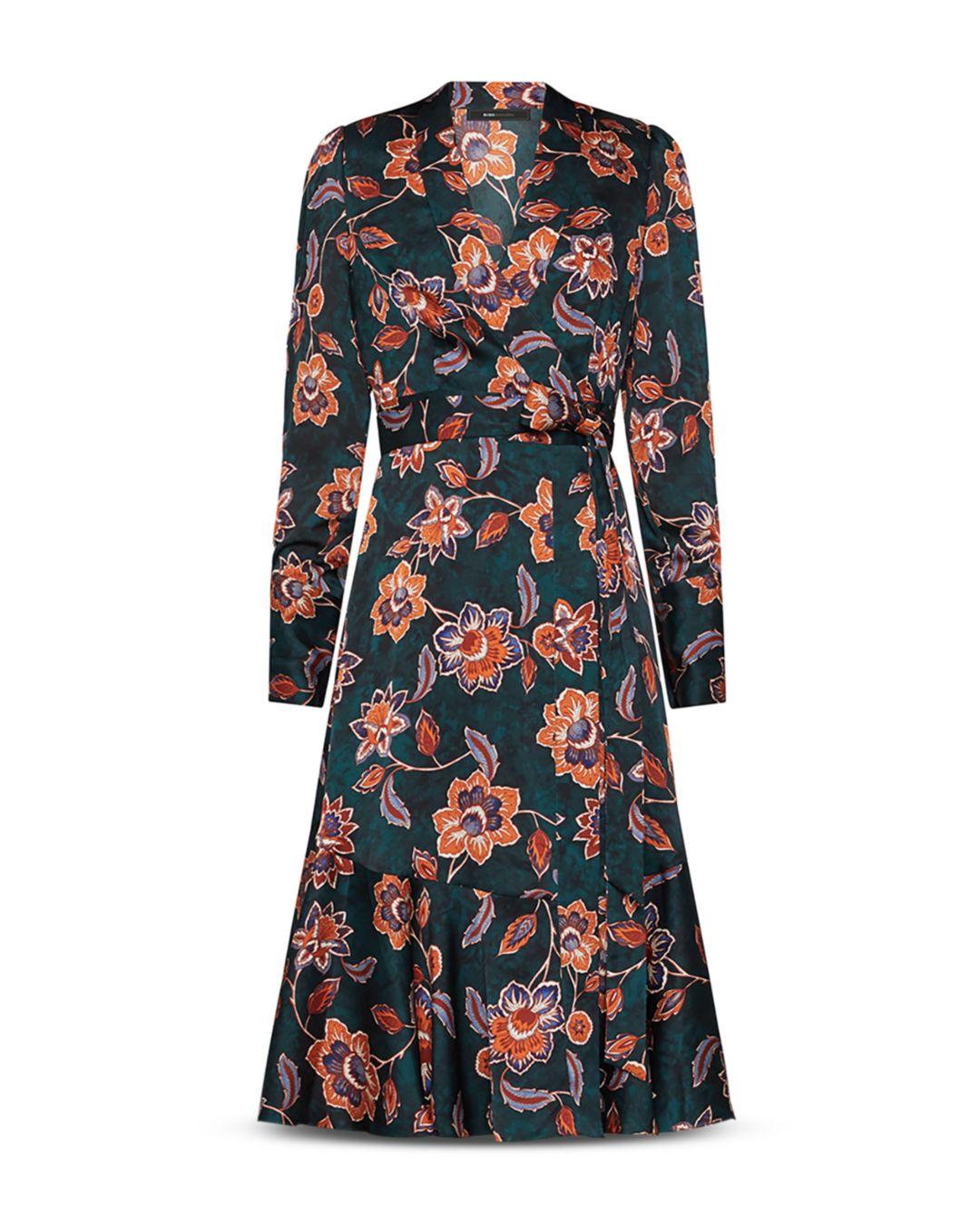 bcbg green wrap dress