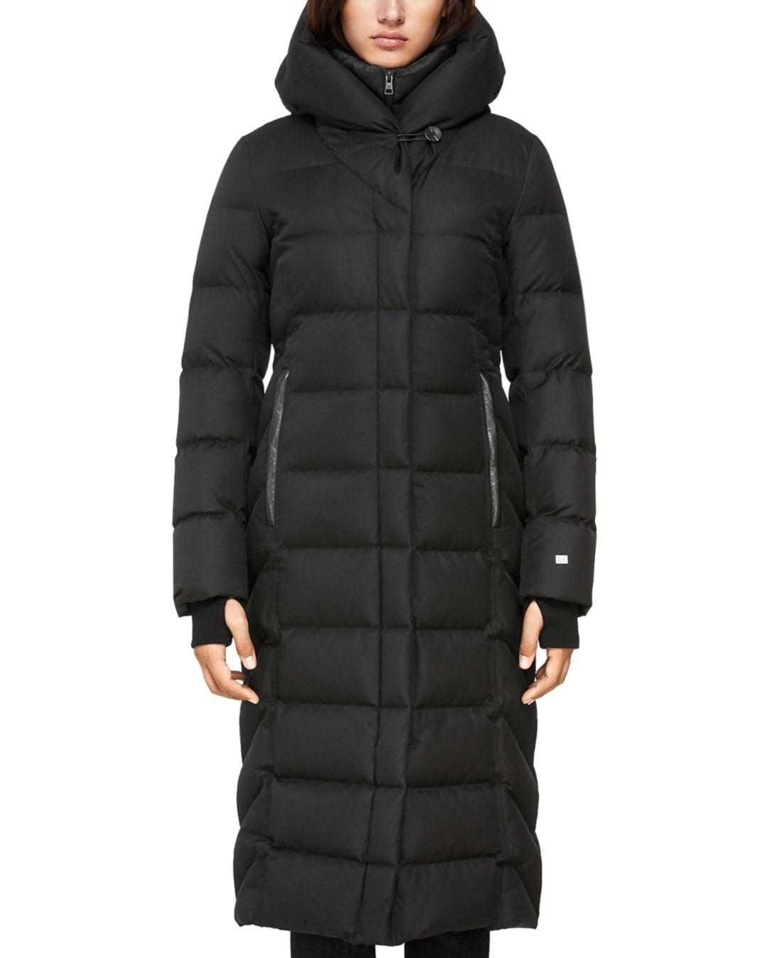 SOIA & KYO Fleece Talyse Maxi Down Coat in Black - Lyst