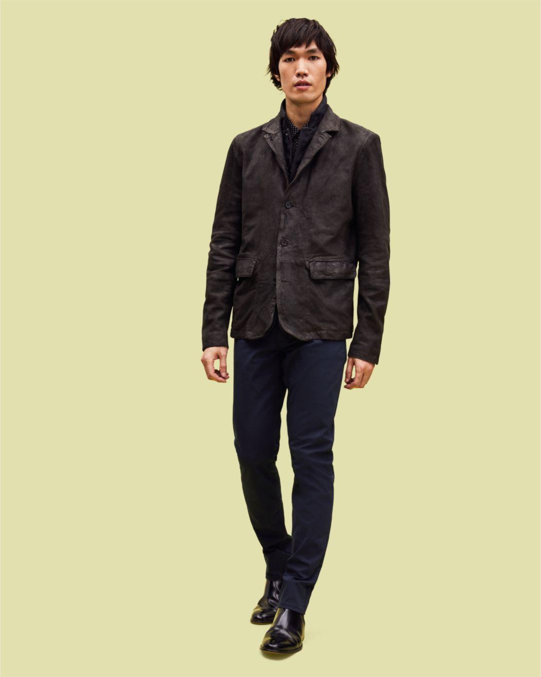 Bloomingdales Men Clothing Jackets Leather Jackets Survey Regular Fit Leather Blazer 