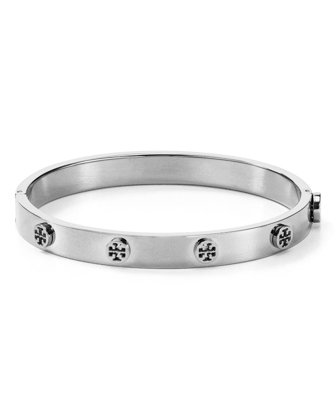 Tory Burch Miller Stud Hinge Bracelet in Silver (Metallic) - Save 36%