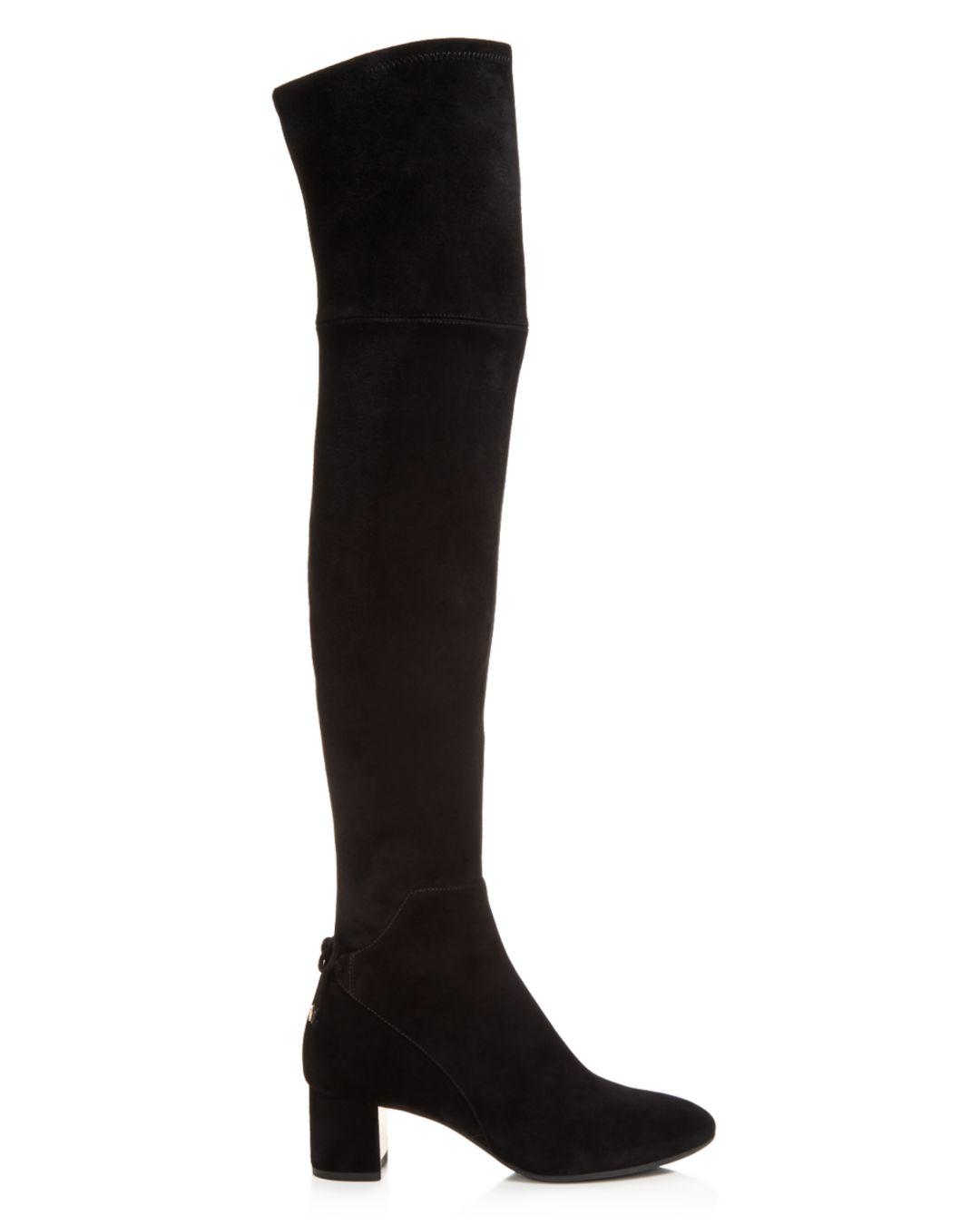 Tory Burch Women's Laila Suede Over-the-knee Boots in Carbon (Black) - Lyst