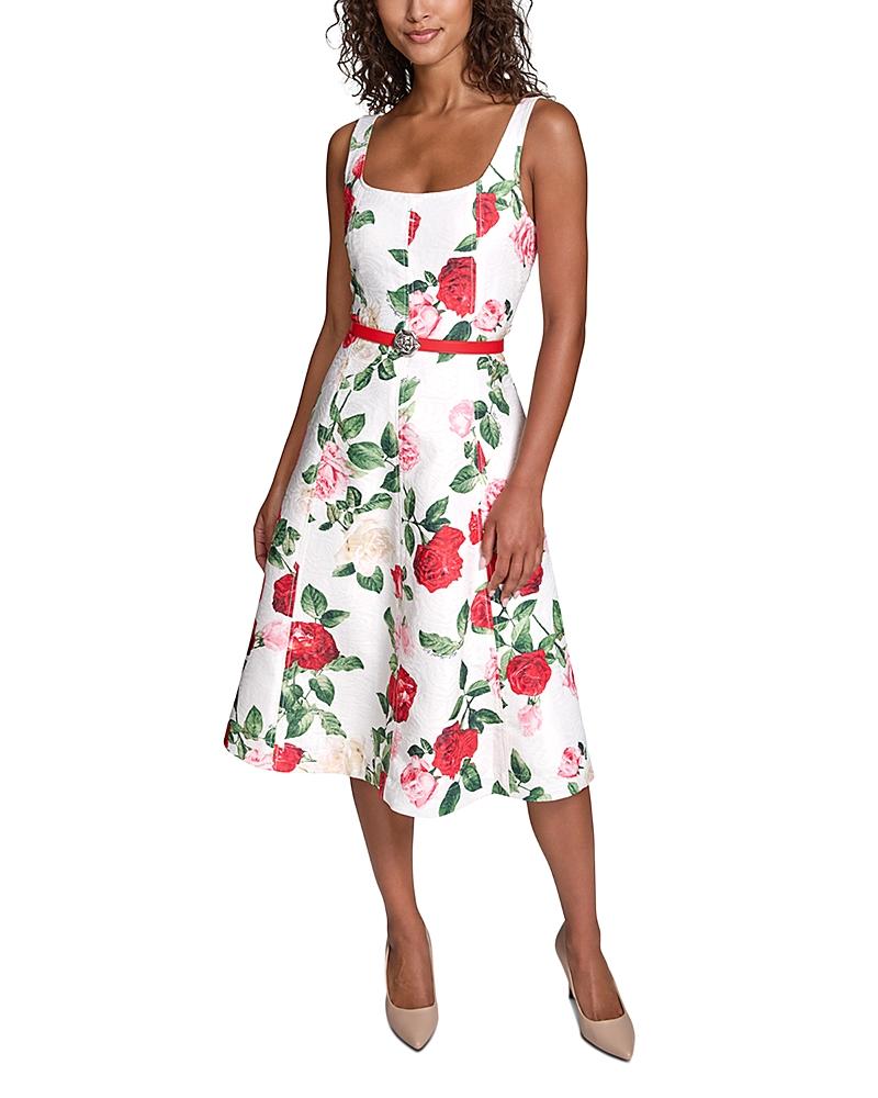 blue grace kelly dress Red Dress | Blue Cotton Bustier Strapless Midi Dress