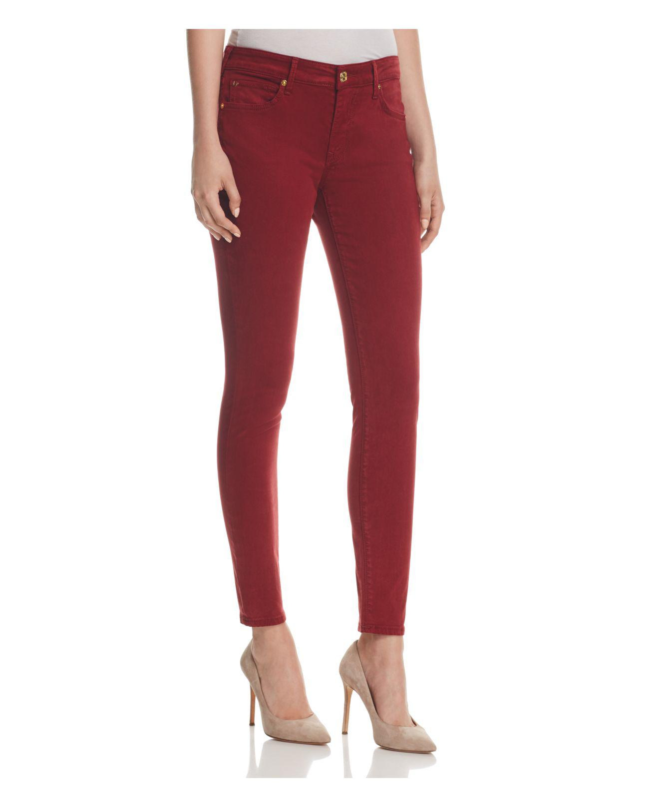Lyst - True Religion Jennie Curvy Skinny Jeans In Ox Blood in Red