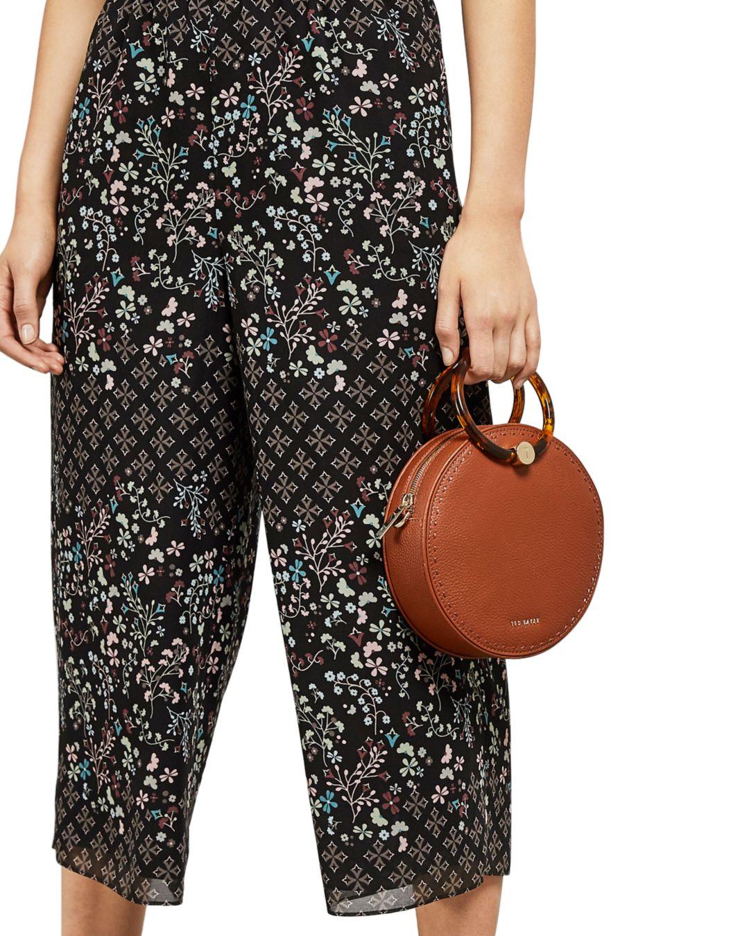 ted baker leather round cross body bolsa